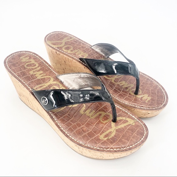 sam edelman romy wedge flip flops